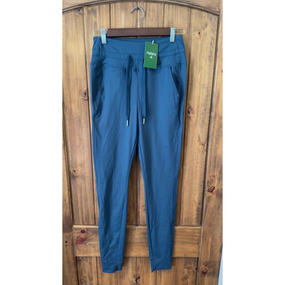 Halara Joggers Womens S Tall Teal Blue NEW Cloudful Air High Waisted Pockets - Picture 1 of 4
